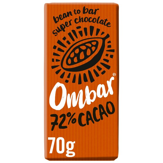 Ombar 72% Cacao Organic Vegan Fair Trade Dark Chocolate 70g