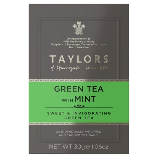 Taylors Green Tea with Mint Teabags 20 per pack