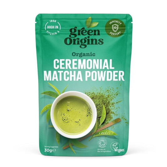 Green Origins Organic Japanese Ceremonial Matcha Green Tea Powder 30g