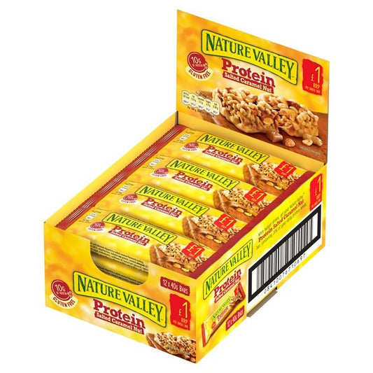Nature Valley Protein Salted Caramel Nut Cereal Bars 12 x 40g