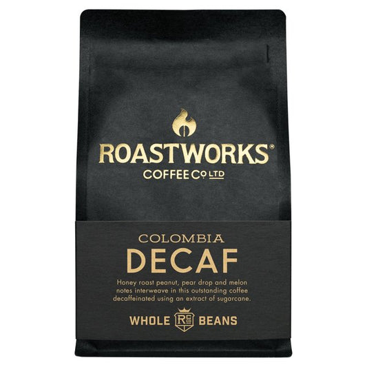 Roastworks Decaf Colombia Whole Bean Coffee 200g