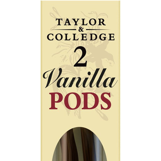 Taylor & Colledge 2 Organic Vanilla Pods 2 per pack