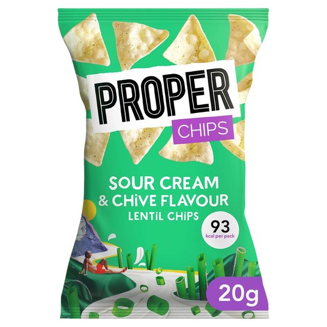 Properchips Sour Cream & Chive Lentil Chips 20g