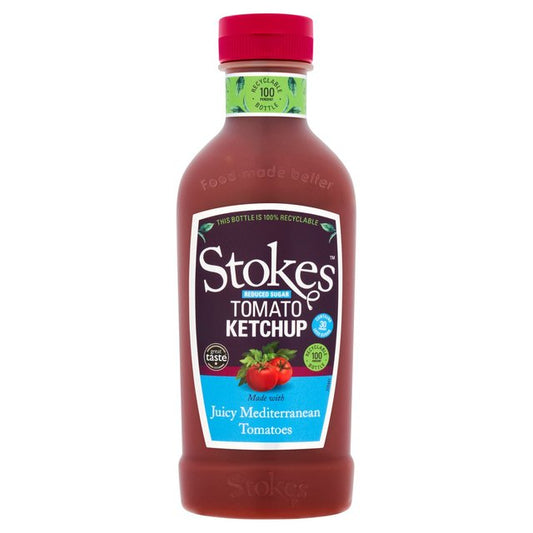 Stokes Reduced Sugar Tomato Ketchup Squeezy 475g