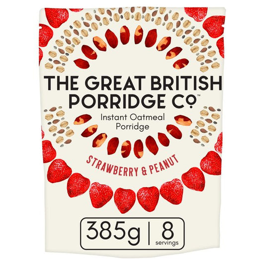 The Great British Porridge Co Strawberry & Peanut Instant Porridge 385g