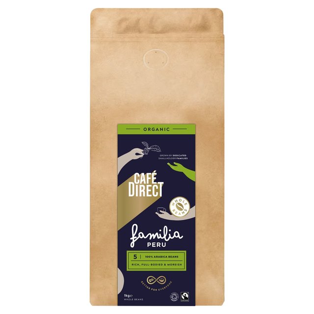 Cafedirect Organic Peru Espresso Coffee Beans 1kg