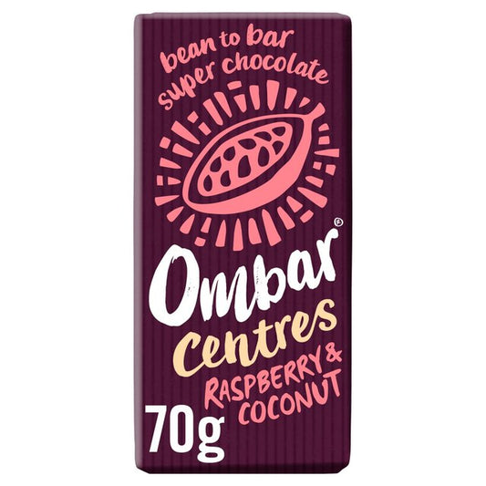 Ombar Centres Raspberry & Coconut Organic Vegan Fair Trade Chocolate 70g