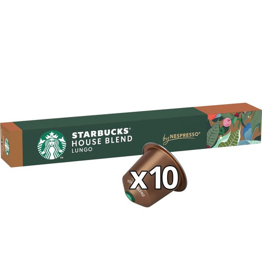 STARBUCKS by NESPRESSO House Blend Lungo Coffee Pods 10 per pack