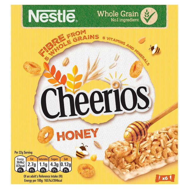 Honey Cheerios Cereal Bars 6 x 25g Honey Cheerios Cereal Bars 25g x 6 ...