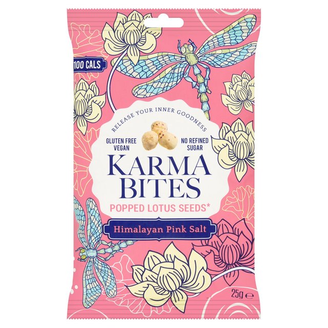 Karma Bites Popped Lotus Seeds Himalayan Pink Salt 25g