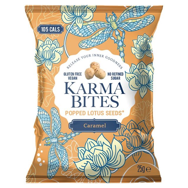 Karma Bites Popped Lotus Seeds Caramel 25g