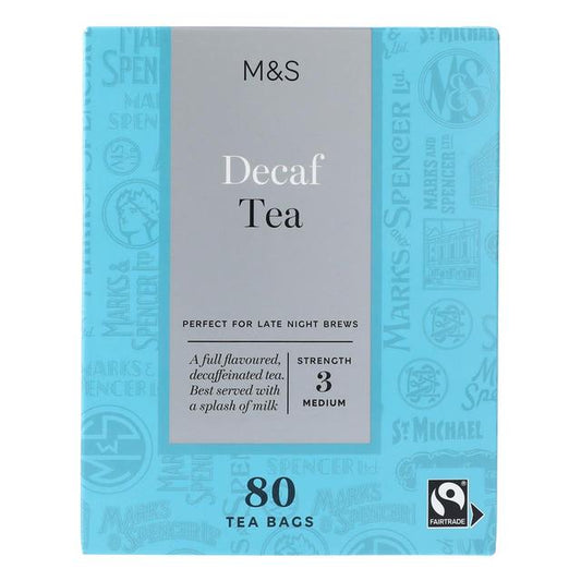 M&S Fairtrade Decaffeinated Teabags 80 per pack