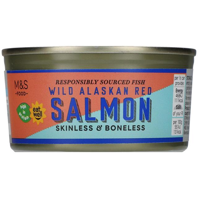 M&S Wild Alaskan Red Salmon Skinless & Boneless 170g