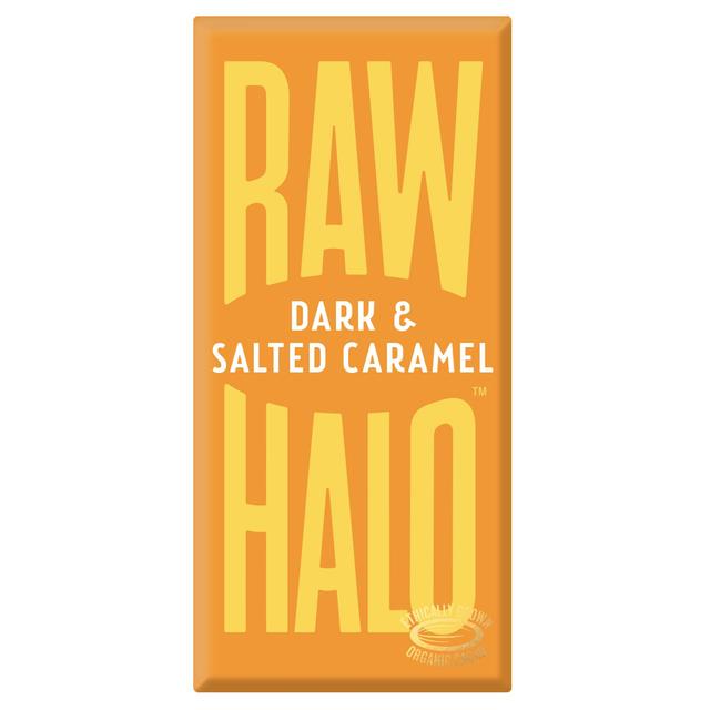 Raw Halo Vegan Dark & Salted Caramel Chocolate Bar 70g