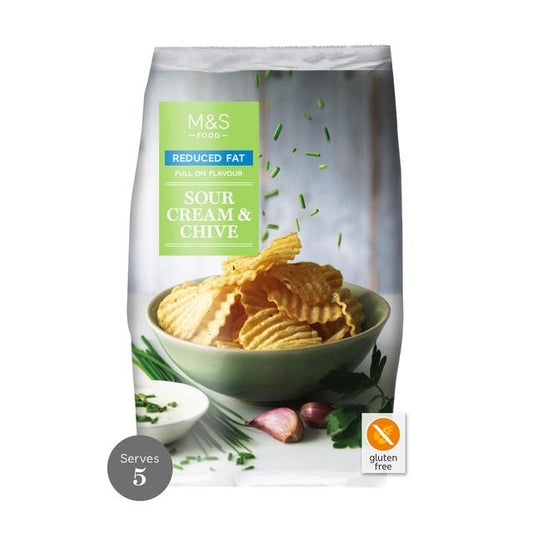 M&S Reduced Fat Sour Cream & Chive Crisps 150g