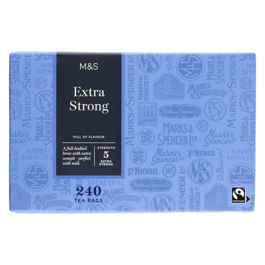 M&S Fairtrade Extra Strong Tea Bags 240 per pack