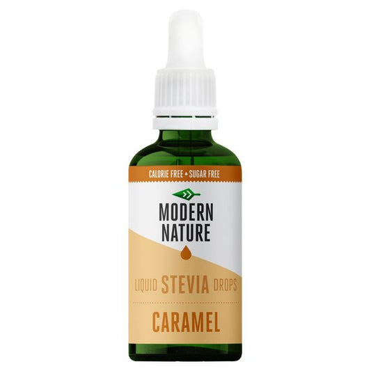 Modern Nature Stevia Drops Caramel Sweetener 50ml