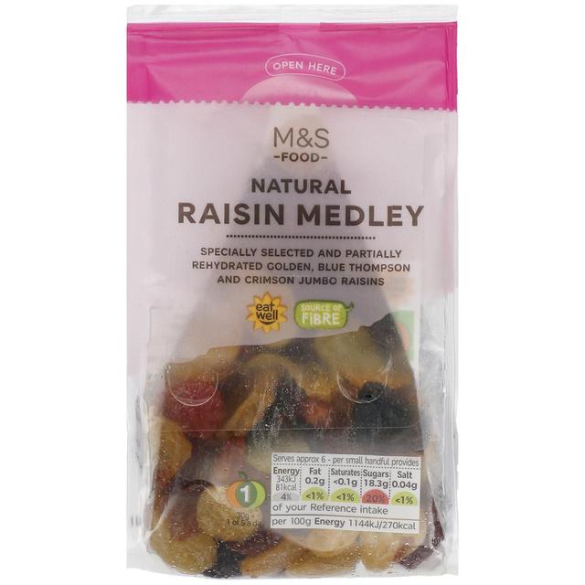 M&S Natural Soft Jumbo Raisin Medley 200g