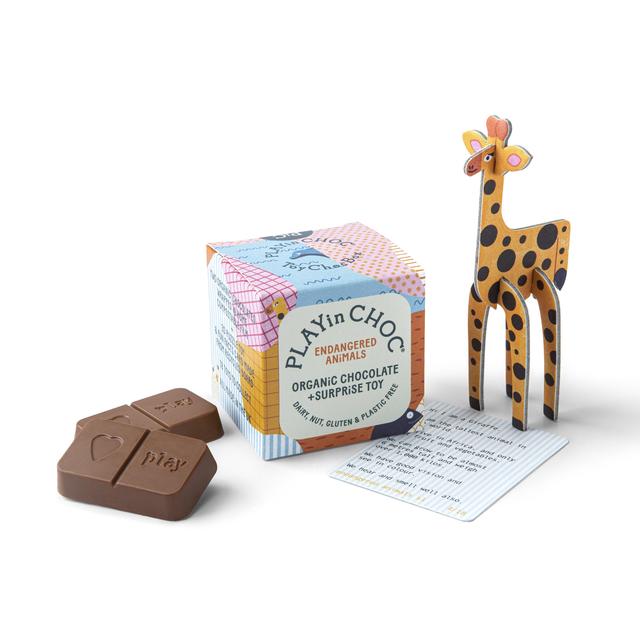 PLAYin CHOC Endangered Animals Organic Chocolate + Surprise Toy 50g