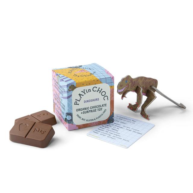 PLAYin CHOC Dinosaurs Organic Chocolate + Surprise Toy 50g