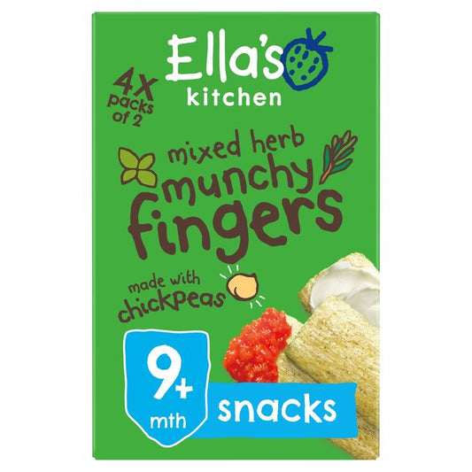 Ella's Kitchen Mixed Herb Munchy Fingers Multipack Baby Snack 9+ Months 48g