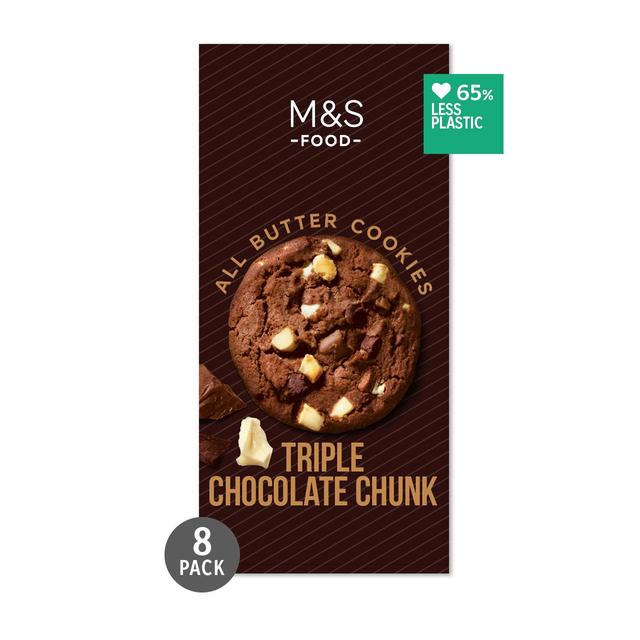 M&S Triple Belgian Chocolate Chunk Cookies 200g