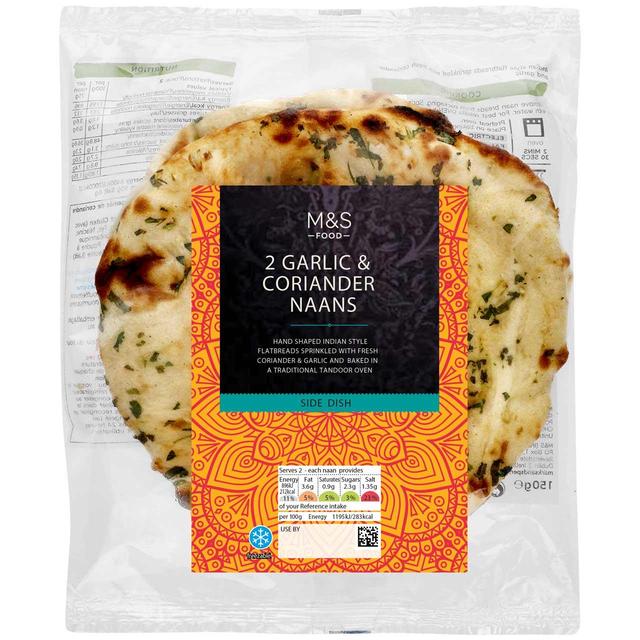 M&S Mini Garlic & Coriander Naans 75g