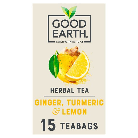 Good Earth Teabags Lemon, Ginger & Turmeric 15 per pack