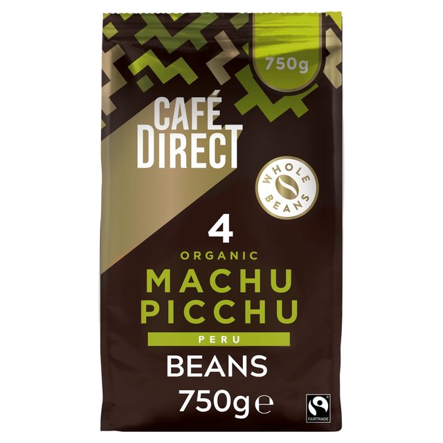 Cafedirect Fairtrade Organic Machu Picchu Peru Coffee Beans 750g