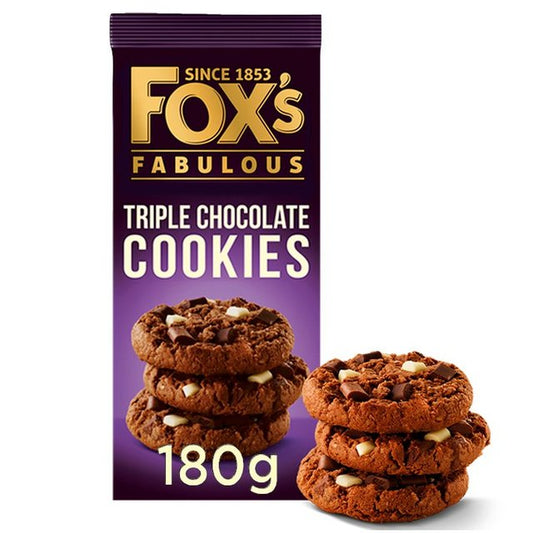 Fox's  Biscuits Triple Chocolate Chunkie Cookie 180g