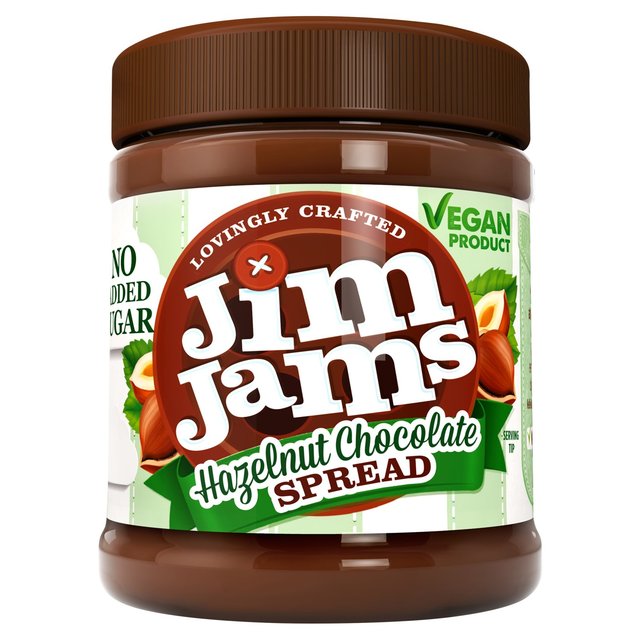 JimJams Vegan No Added Sugar Hazelnut Chocolate Spread 330g