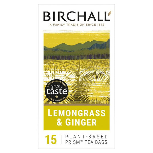 Birchall Lemongrass & Ginger - 15 Prism Tea Bags 15 per pack