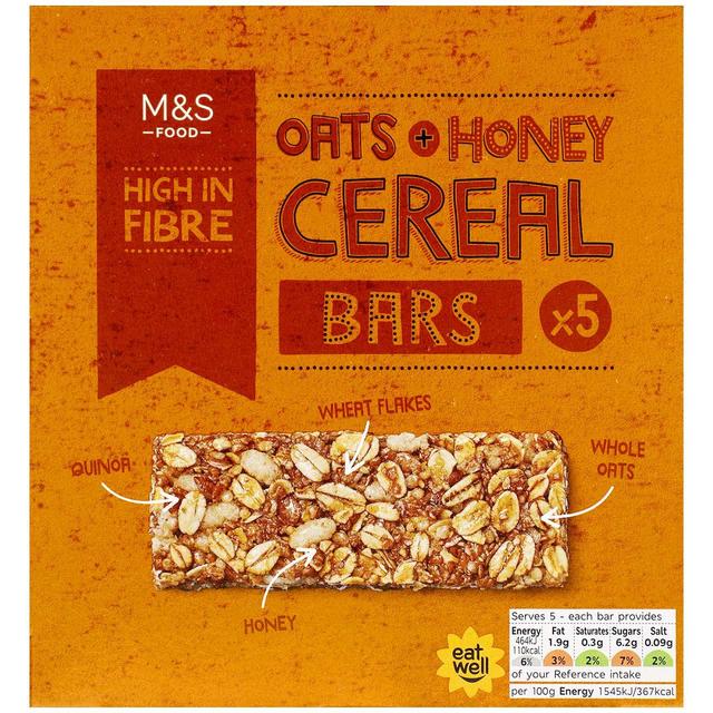 M&S Oats & Honey Cereal Bars 5 x 30g