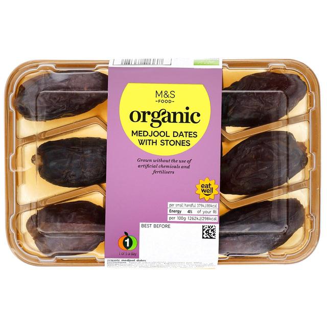 M&S Organic Medjool Dates with Stones 180g