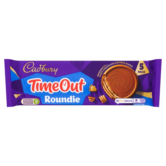 Cadbury Roundie Milk Chocolate Biscuits 150g Cadbury Roundie Milk Choc ...