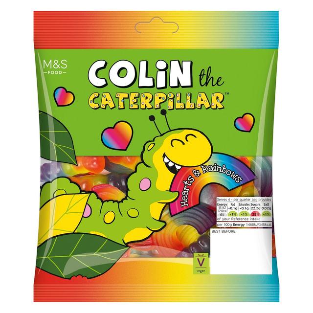 M&S Colin the Caterpillar Hearts & Rainbows Fruit Gums 150g