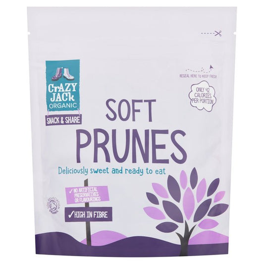 Crazy Jack Organic Soft Prunes Ready To Eat 200g