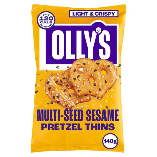 Olly's Pretzel Thins - Multi-Seed Sesame 140g