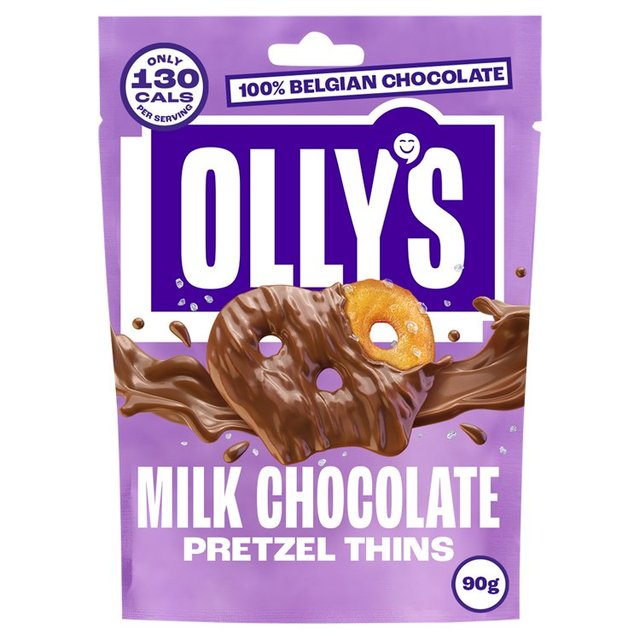 Olly's Pretzel Thins - Salted Milk Chocolate 90g