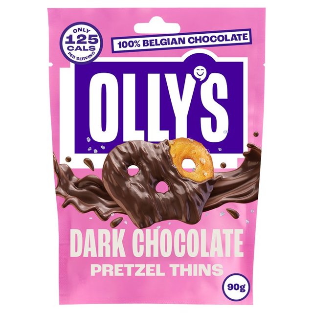 Olly's Pretzel Thins - Dark Chocolate 90g