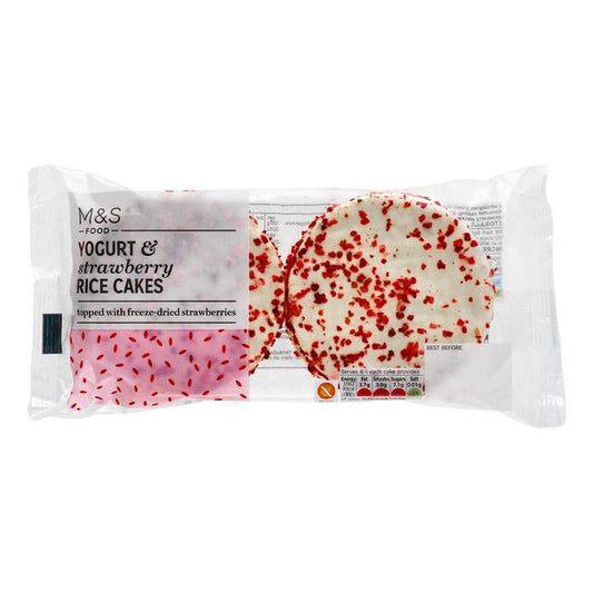 M&S Yogurt & Strawberry Rice Cakes 112g