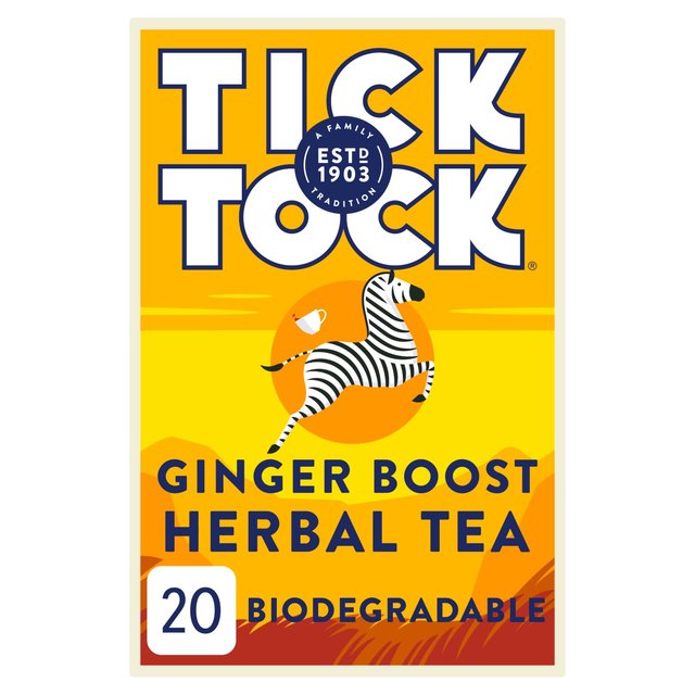 Tick Tock Wellbeing Ginger Boost 20 per pack