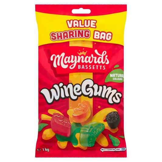 Maynards Bassetts Wine Gums Sharing Sweets Bag 1kg