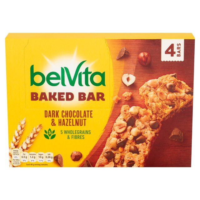 Belvita Dark Chocolate & Hazelnut Baked Bar  Multipack 4 per pack