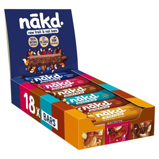 nakd. Fruit & Nut Bars Variety Pack 18 x 35g