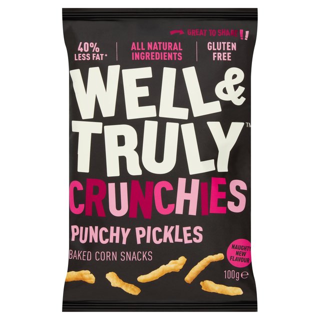 Well&Truly Crunchies Punchy Pickles Share Bag 100g