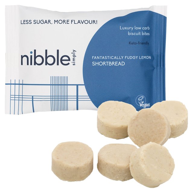 Nibble Simply Fantastically Fudgy Lemon Shortbread Low Carb Biscuit Bites 36g