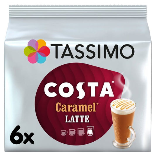 Tassimo Costa Caramel Latte Coffee Pods 6 per pack