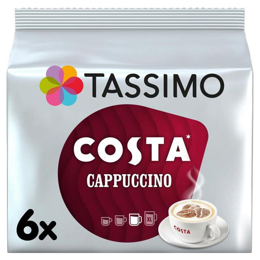 Tassimo Costa Cappuccino Coffee Pods 6 per pack