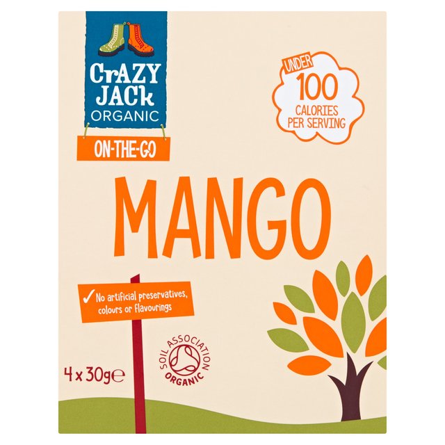 Crazy Jack Organic Mango Ready To Eat 4 x 30g